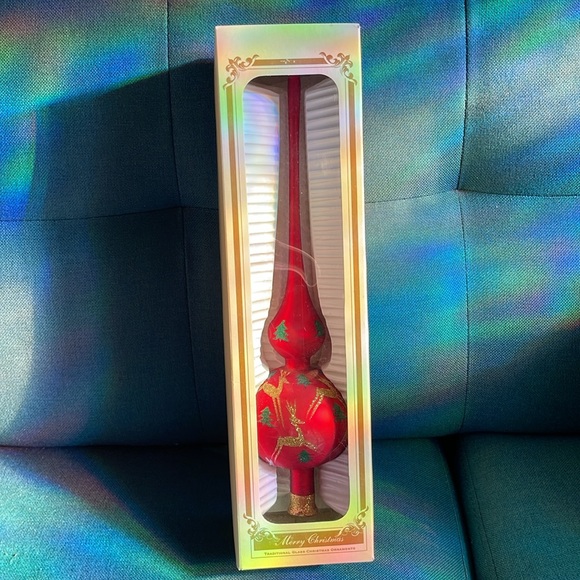 Vintage hand blown glass tree topper - Picture 5 of 9